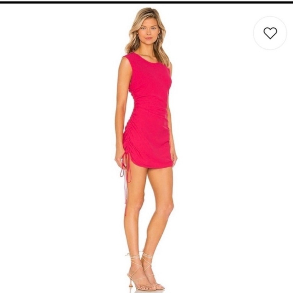 Amanda Uprichard Pink Ruched Mini Dress - Picture 4 of 12
